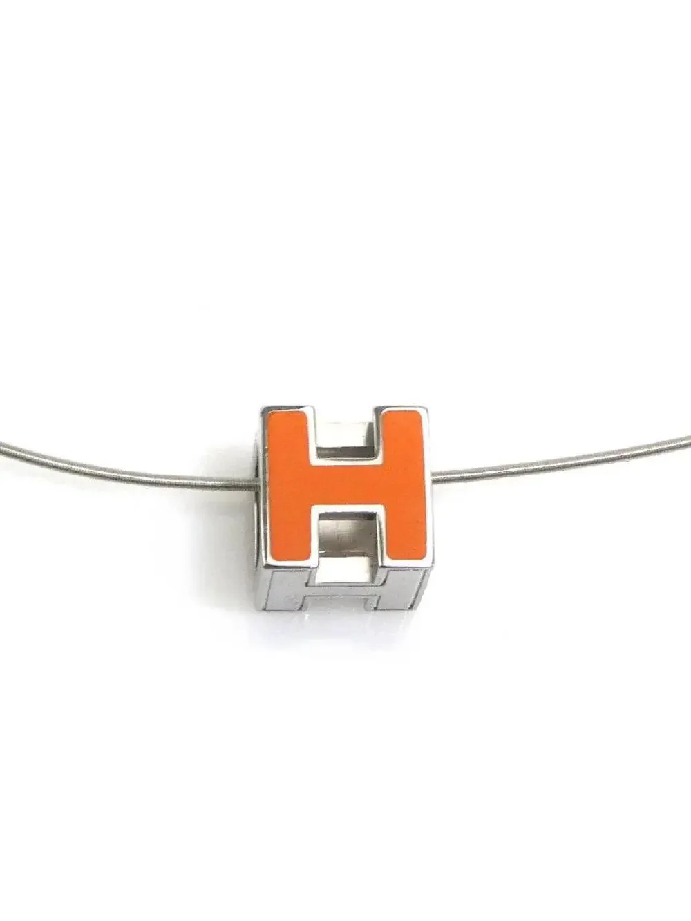 Auth Hermes H Cobe Pendant Necklace #302772H23B